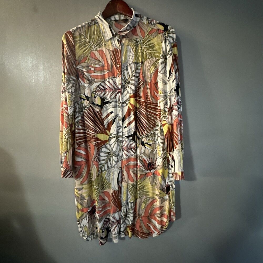 LC WAIKIKI FLORAL TUNIC SHIRT DRESS SIZE 42 US SIZE 9 OR MEDIUM